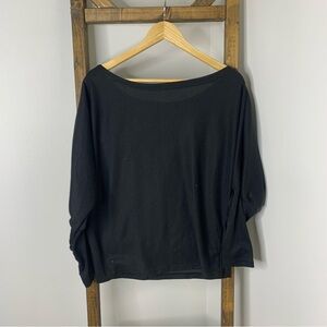 Denater Black Long Sleeve Top